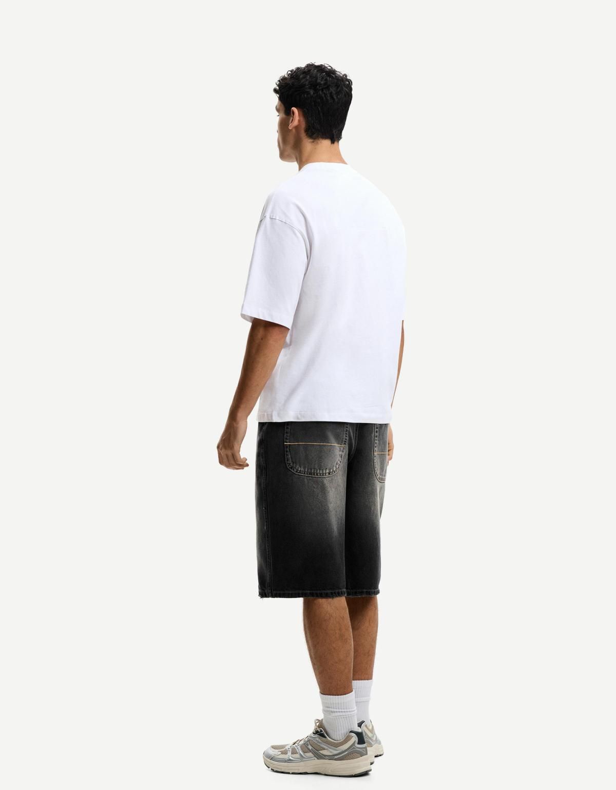 버쉬카 데님 스케이터 버뮤다 팬츠 3333/180 BLACK - 상세 이미지 5