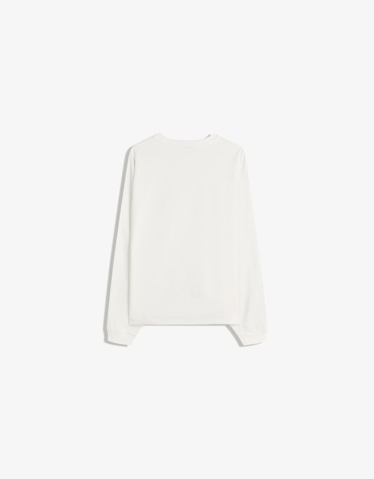 버쉬카 화이트 박시핏 긴팔 티셔츠 8082/116 OFF WHITE - 상세 이미지 2
