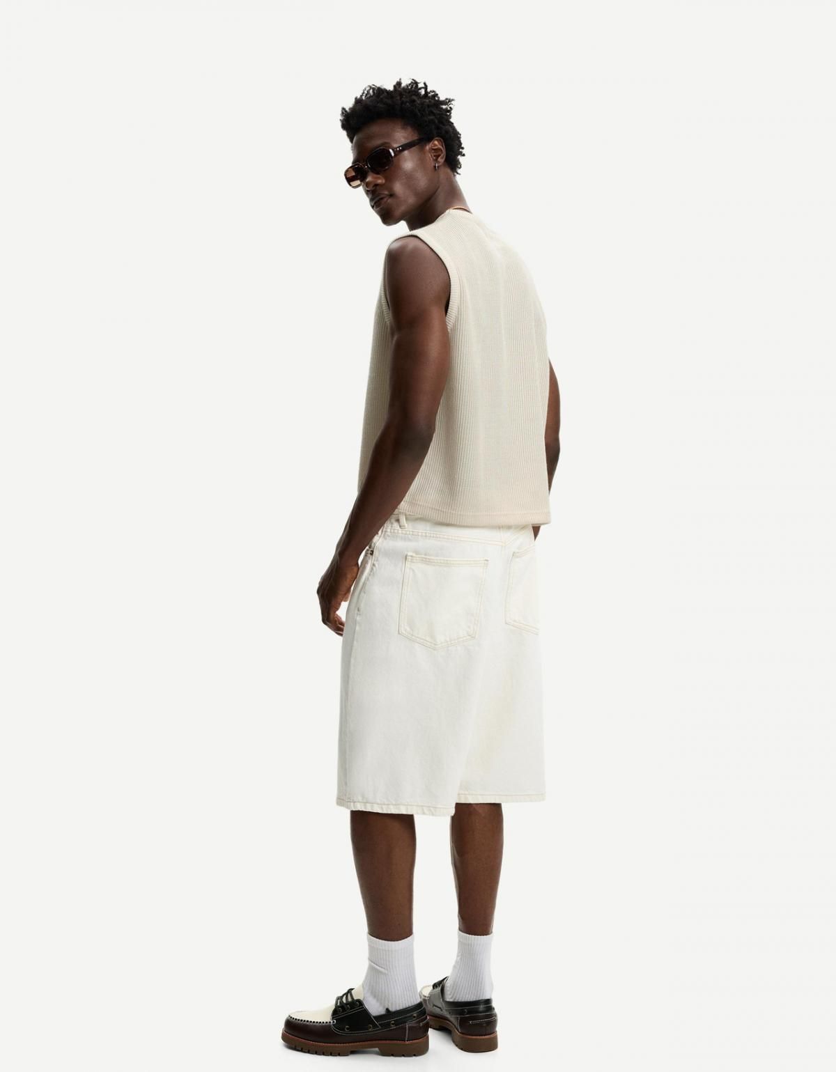 버쉬카 미니멀 베이직 웨이스트코트 니트 베스트 8627/714 OFF WHITE - 상세 이미지 3