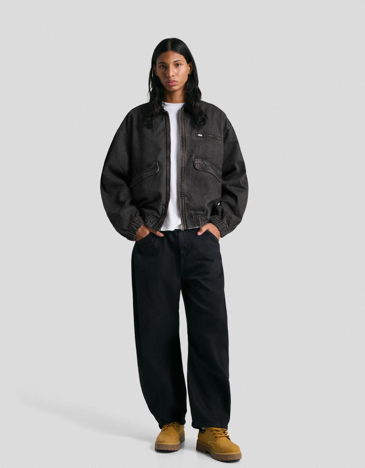 버쉬카 빈티지 데님 포켓 집업 재킷 6748/388 BLACK - 상세 이미지 4