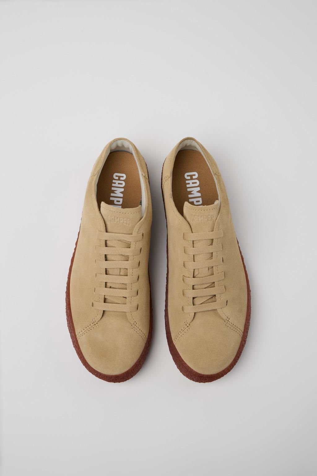 캠퍼 캐주얼 누벅 베이지 스니커즈 Peu Terreno K100927-017 BEIGE - 상세 이미지 4