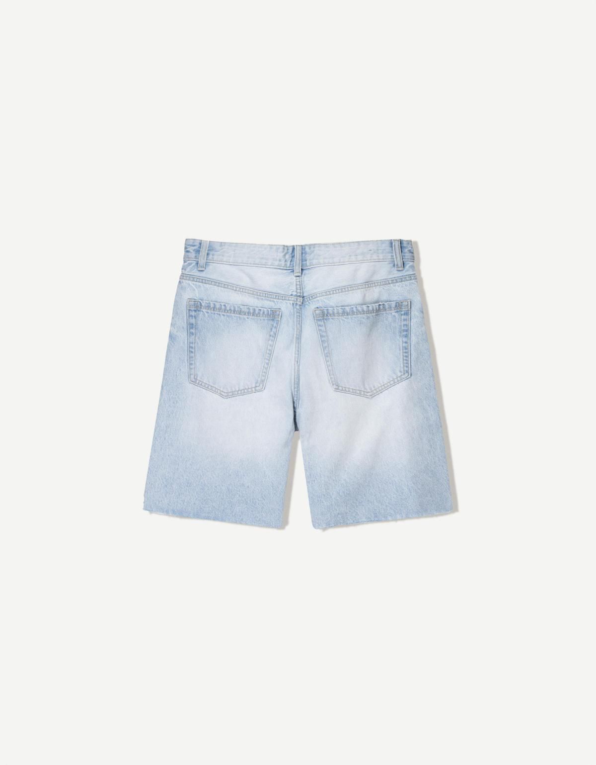 버쉬카 리핑 데님 버뮤다 쇼츠 3335/352 LIGHT BLUE - 상세 이미지 3