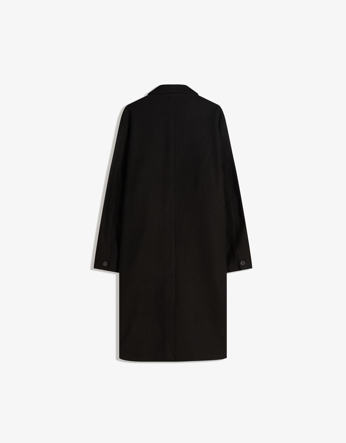 버쉬카 롱 테크니컬 펠트 싱글 코트 6959/752 BLACK - 상세 이미지 3