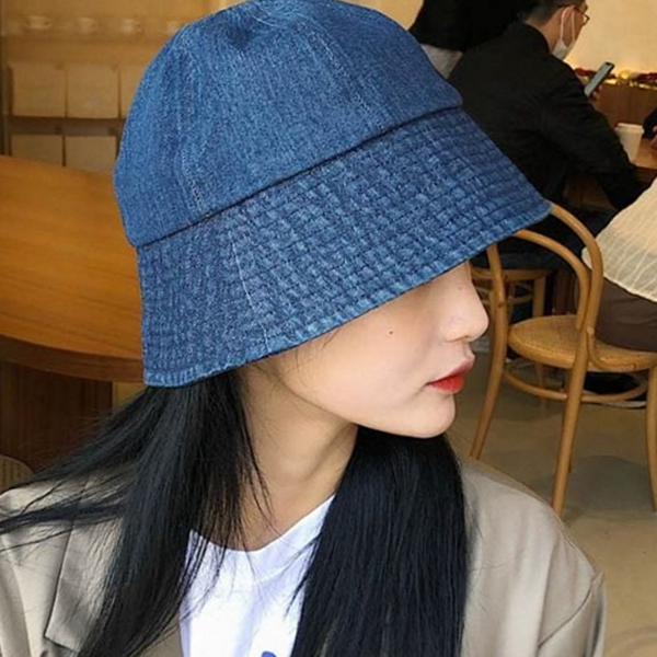 꾸안꾸 여성 데님 벙거지 데일리 데님 버킷 햇 - 메인 이미지