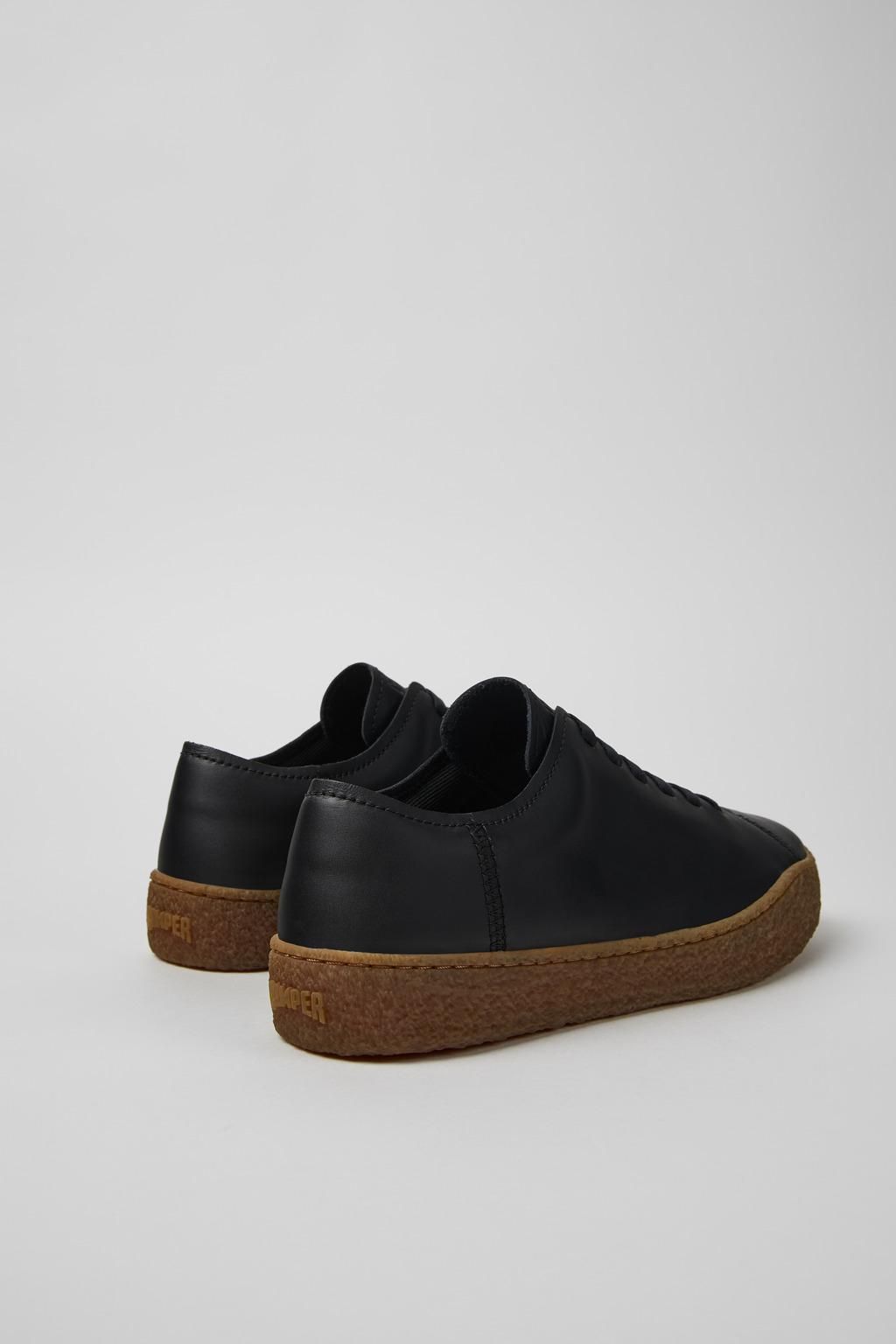 캠퍼 캐주얼 블랙 레더 스니커즈 Peu Terreno K100927-001 BLACK - 상세 이미지 3