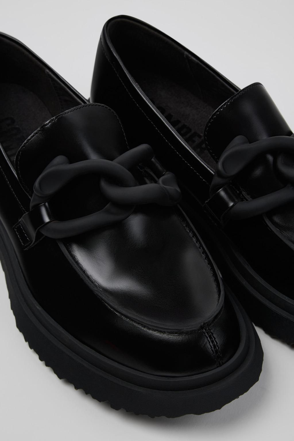 캠퍼 프리미엄 블랙 가죽 남성 로퍼 Walden K101029-001 BLACK 이미지 6