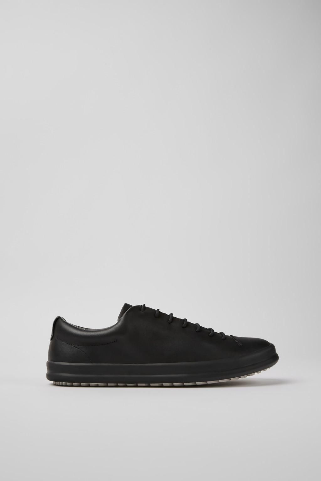 캠퍼 프리미엄 블랙 레더 캐주얼 슈즈 Chasis K100373-008 BLACK - 상품 이미지