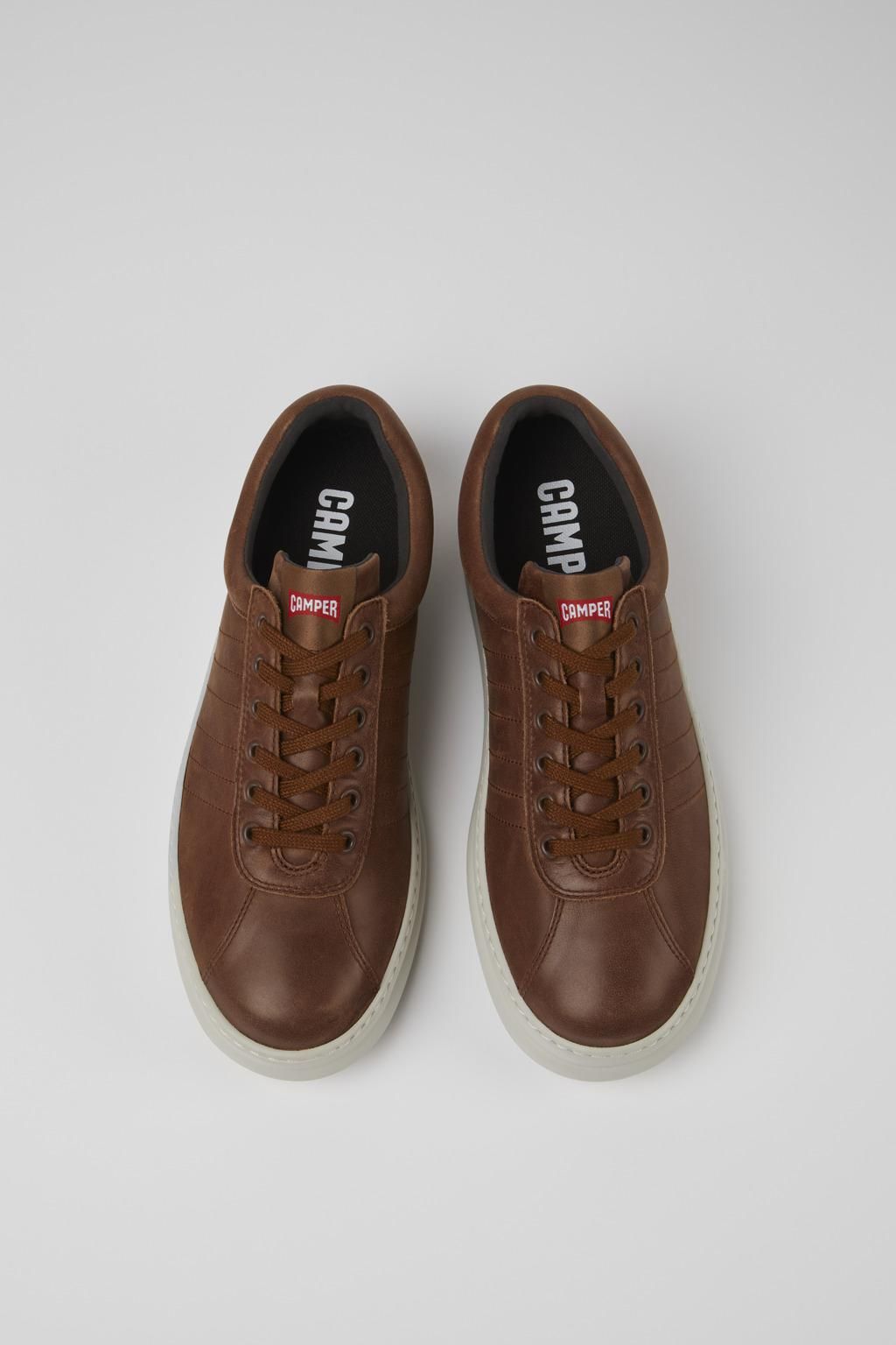 캠퍼 브라운 가죽 남성 스니커즈 Runner K100227-014 BROWN - 상세 이미지 4