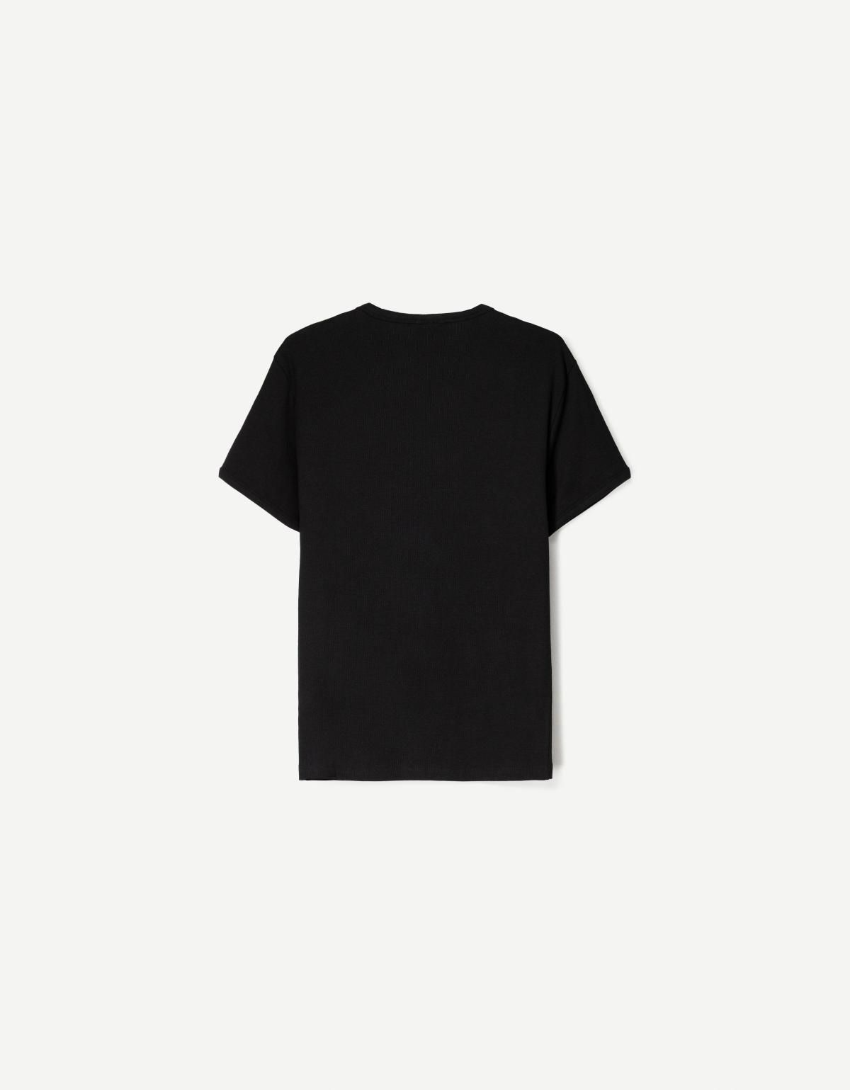 버쉬카 리브드 반팔 티셔츠 2813/152 BLACK - 상세 이미지 2