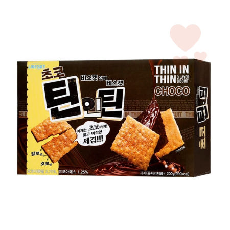 틴인틴 200g 탕비실스낵 초코과자 초코스낵