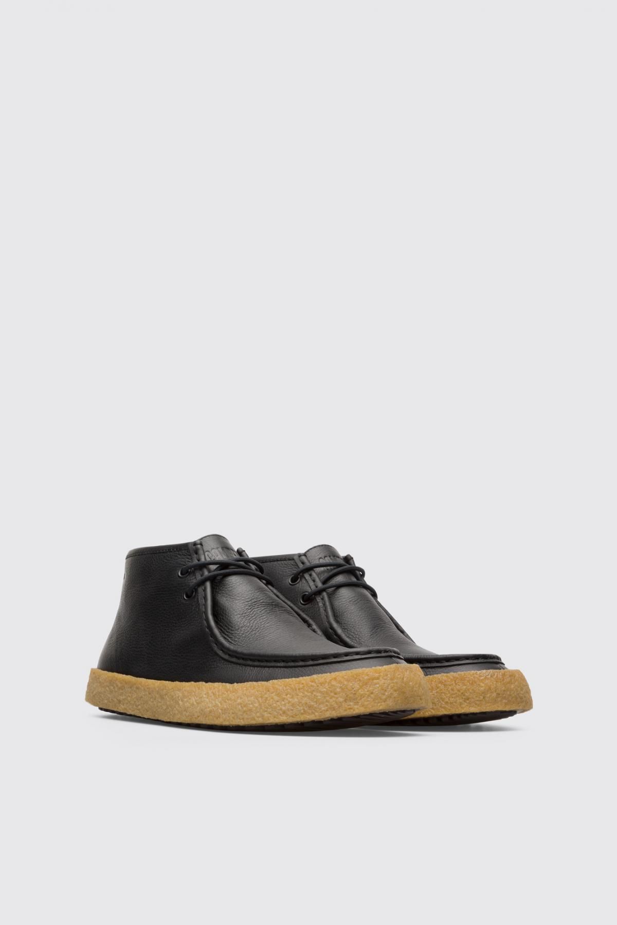 캠퍼 캐주얼 블랙 레더 앵클부츠 Bark K300363-002 BLACK - 상세 이미지 2