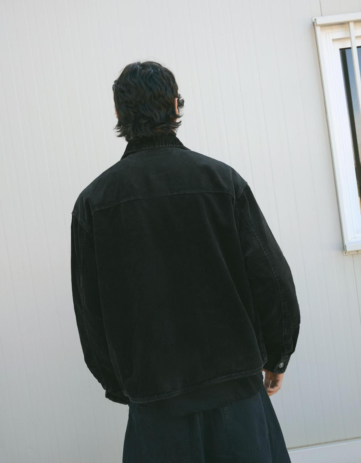 버쉬카 블랙 박시핏 코듀로이 재킷 6861/710 BLACK - 상세 이미지 5