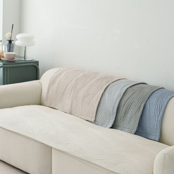 3인용 순면 쇼파 패드 논슬립 누빔 쇼파 커버