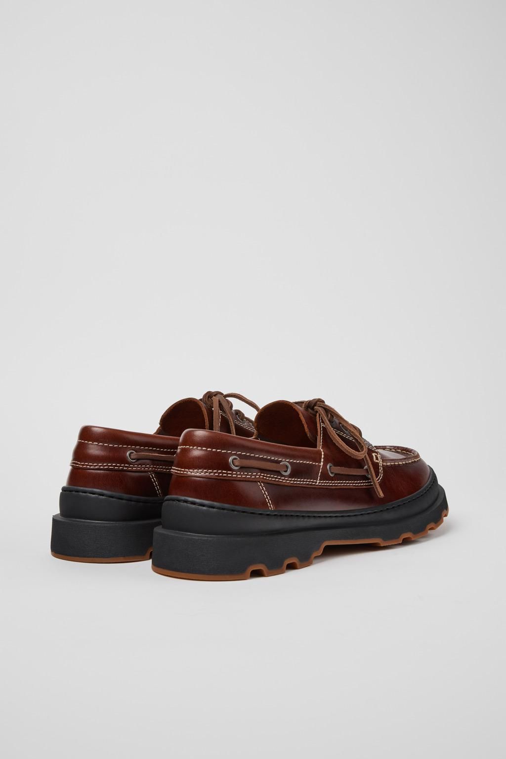 캠퍼 브라운 레더 남성 로퍼 Brutus K101067-001 BROWN - 상세 이미지 3