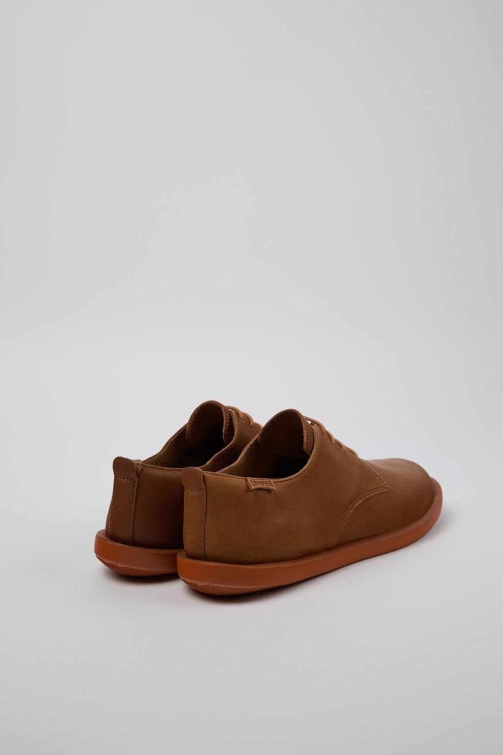 캠퍼 브라운 레더 캐주얼 더비화 남성 Wagon K100669-025 BROWN - 상세 이미지 3