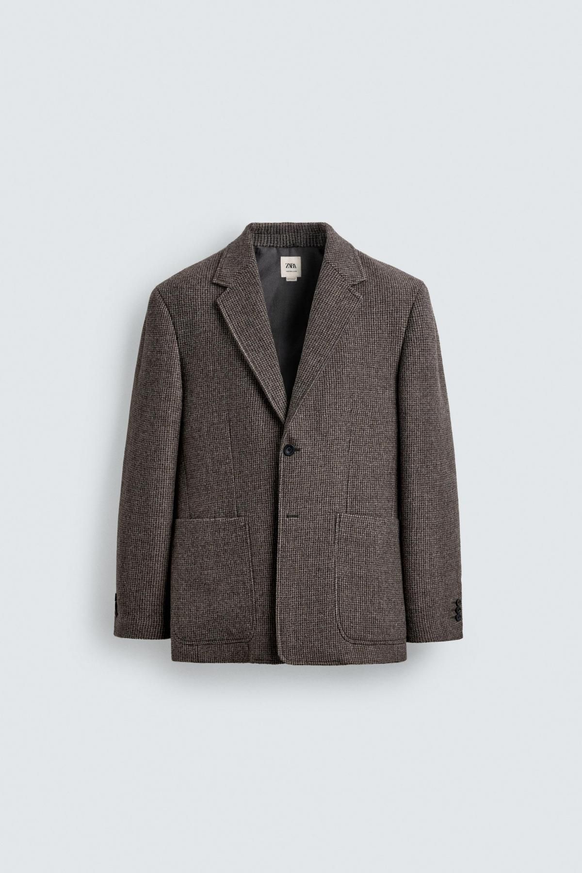 자라 테크니컬 울 텍스처드 테일러드 재킷 6972/287 ANTHRACITE GREY - 상품 이미지