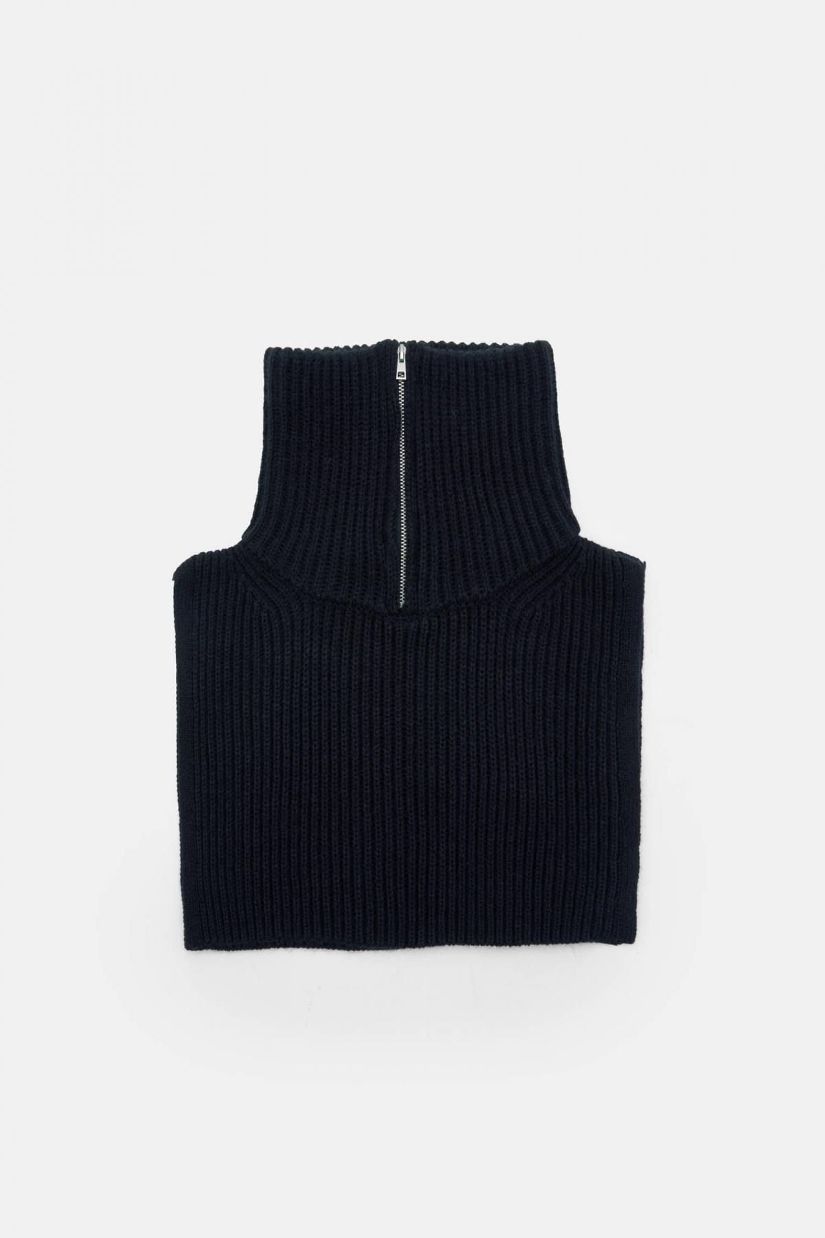 풀앤베어 하이넥 니트 빕 집업 카라 7931/306 DARK BLUE - 상품 이미지