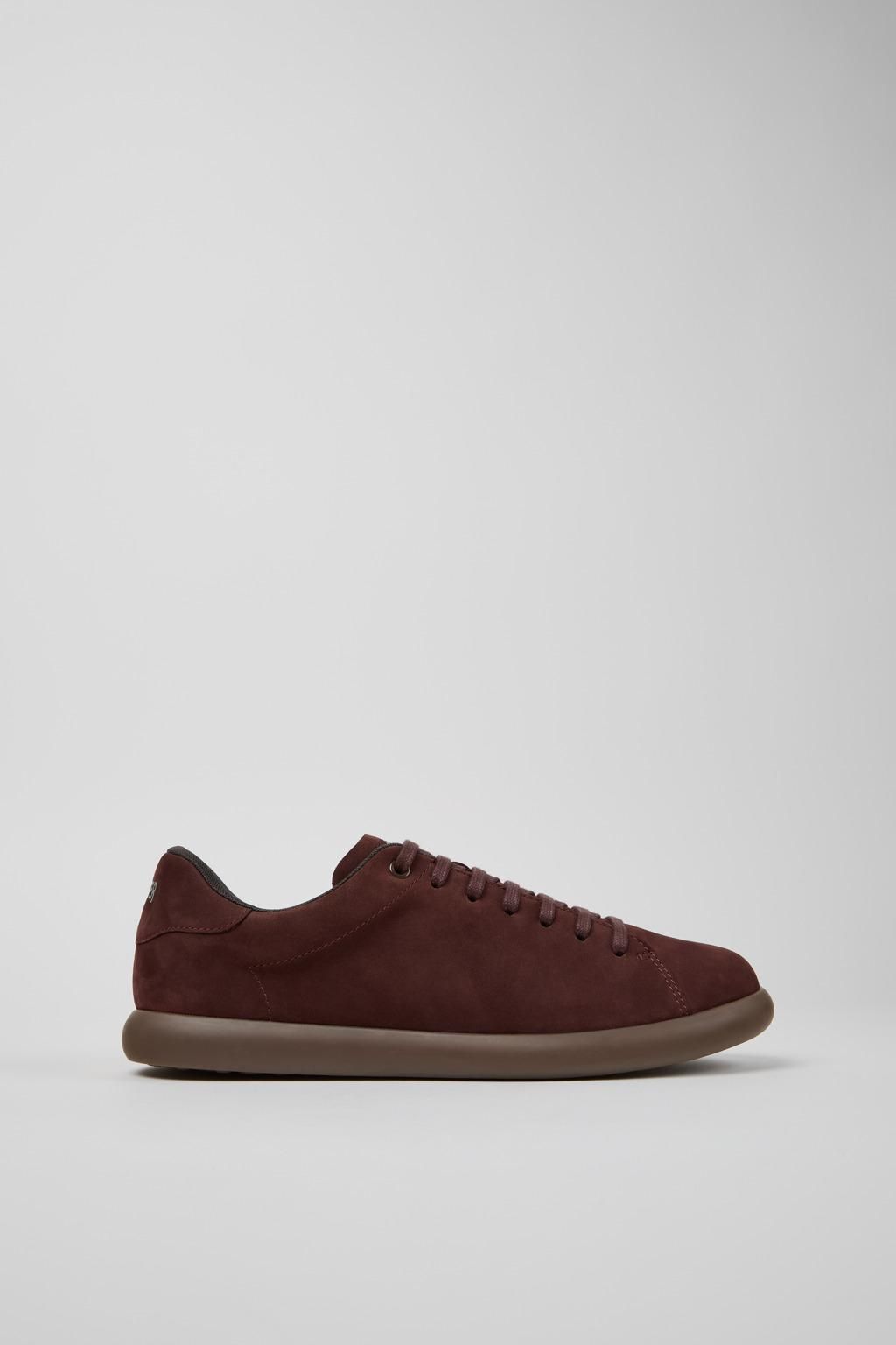 캠퍼 버건디 누벅 베이직 스니커즈 Pelotas Soller K101003-007 BURGUNDY - 상품 이미지