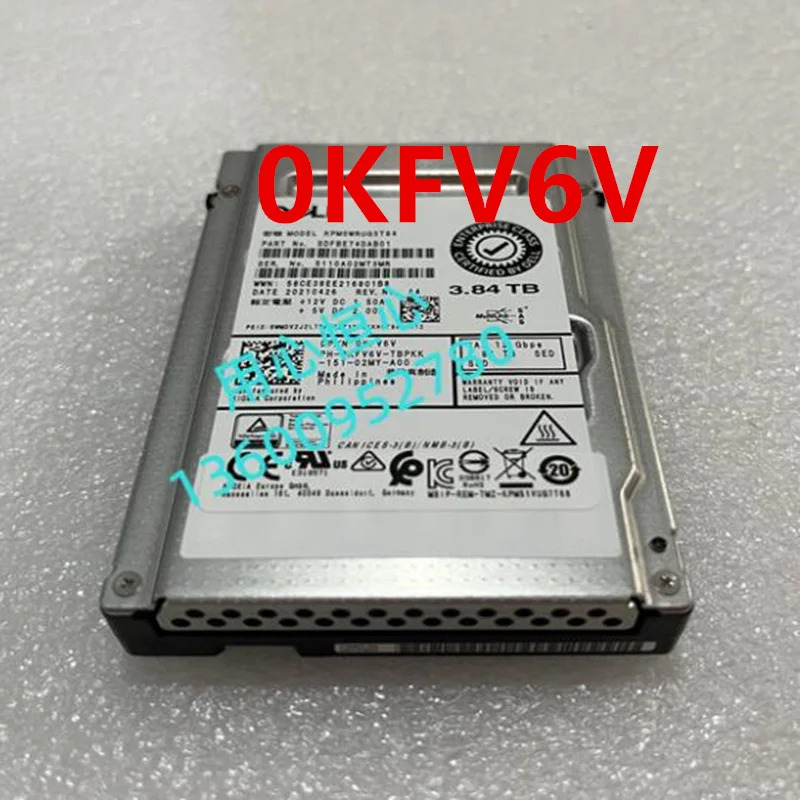 오리지널 솔리드 스테이트 드라이브 DELL 3.84TB 2.5 인치 SAS SSD KFV6V 0KFV6V KPM5WRUG3T84 신