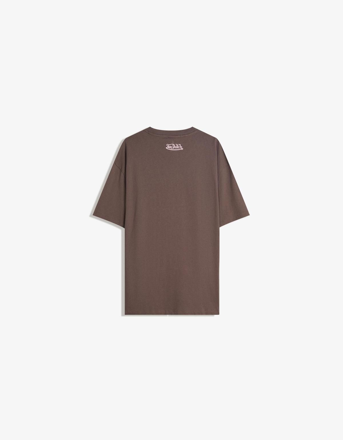 버쉬카 스트리트 빈티지 로고 프린트 반팔 티셔츠 8033/210 BROWN - 상세 이미지 2