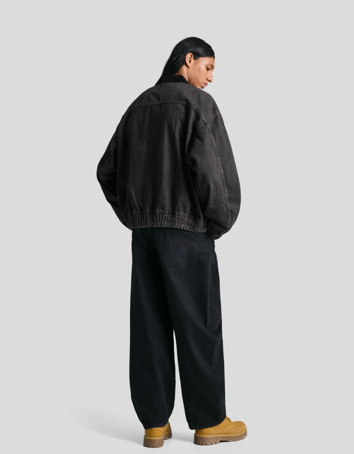 버쉬카 빈티지 데님 포켓 집업 재킷 6748/388 BLACK - 상세 이미지 5