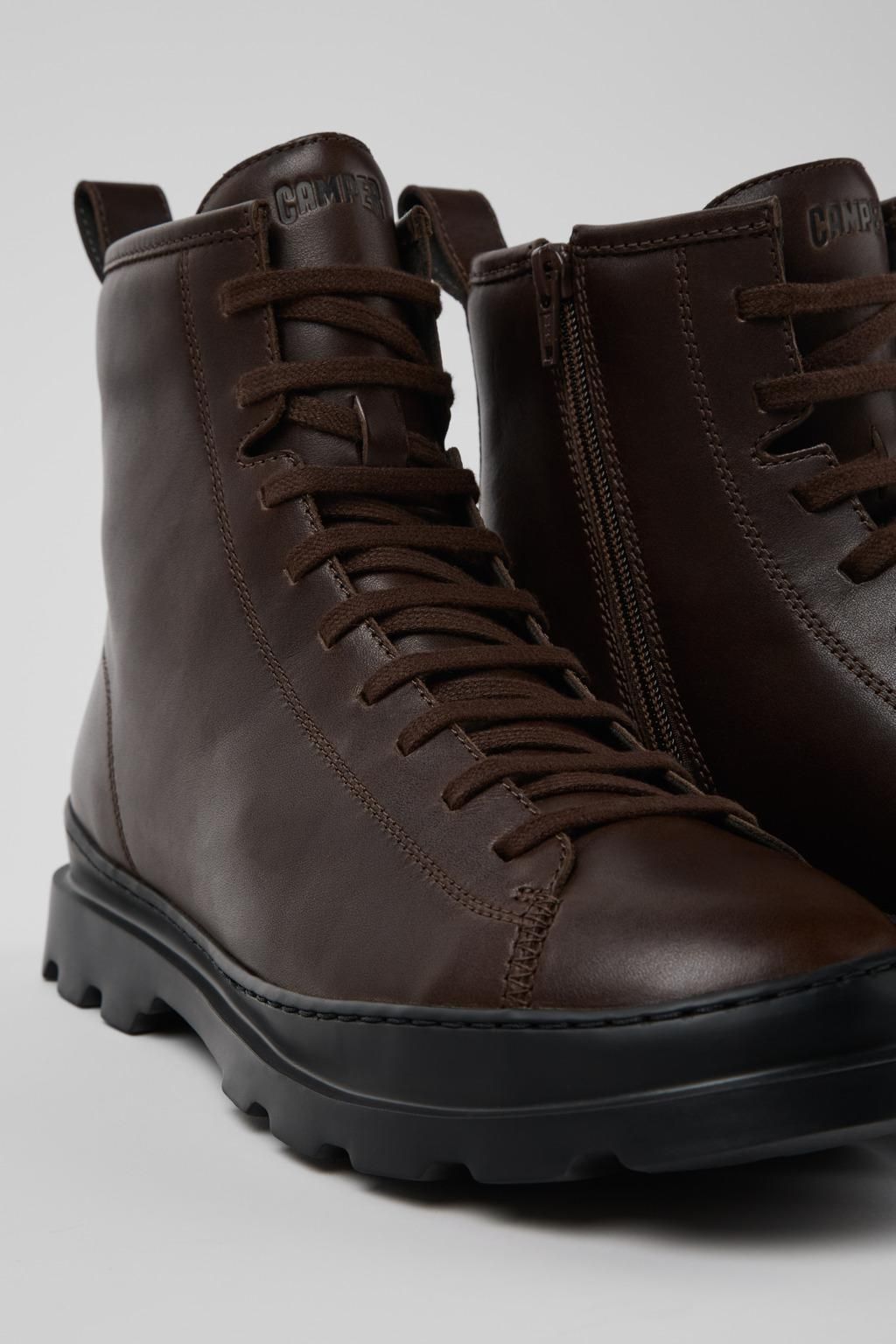 캠퍼 레이스업 미들 브라운 부츠 Brutus K300245-041 BROWN - 상세 이미지 2