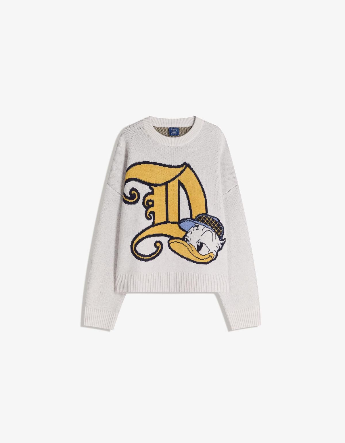 버쉬카 도날드덕 화이트 자카드 스웨터 7341/596 OFF WHITE - 상세 이미지 3