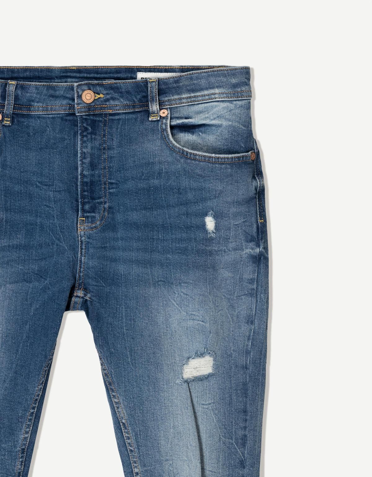 버쉬카 트렌디 데님 Super skinny ripped jeans 0333/220 BLUE - 상세 이미지 3