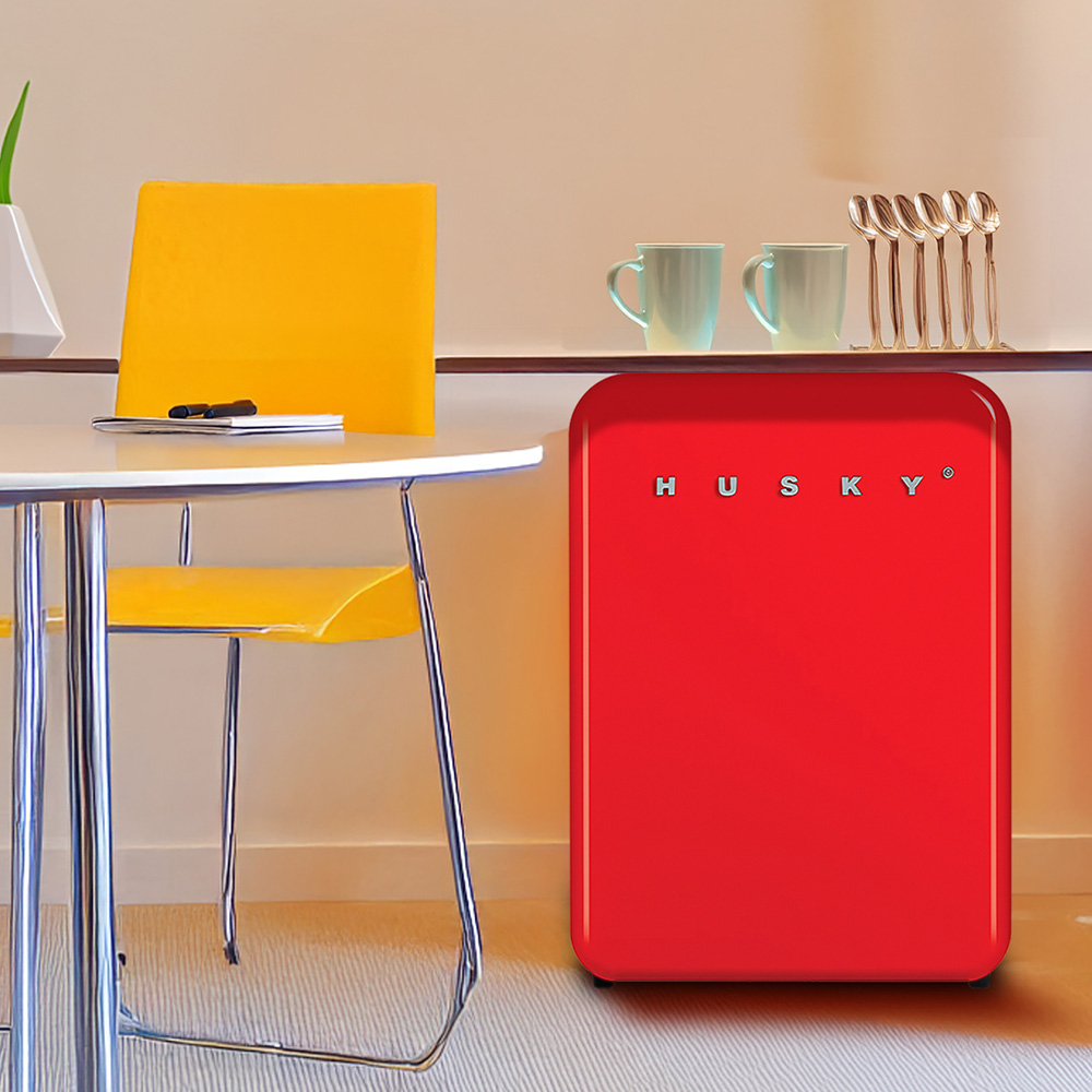 [에버코리아] HUSKY 허스키 레트로 와인 화장품 인테리어 감성 바 130L 냉장고 HUS-RETRO130 영국 명품 브랜드 - 상세 이미지 4