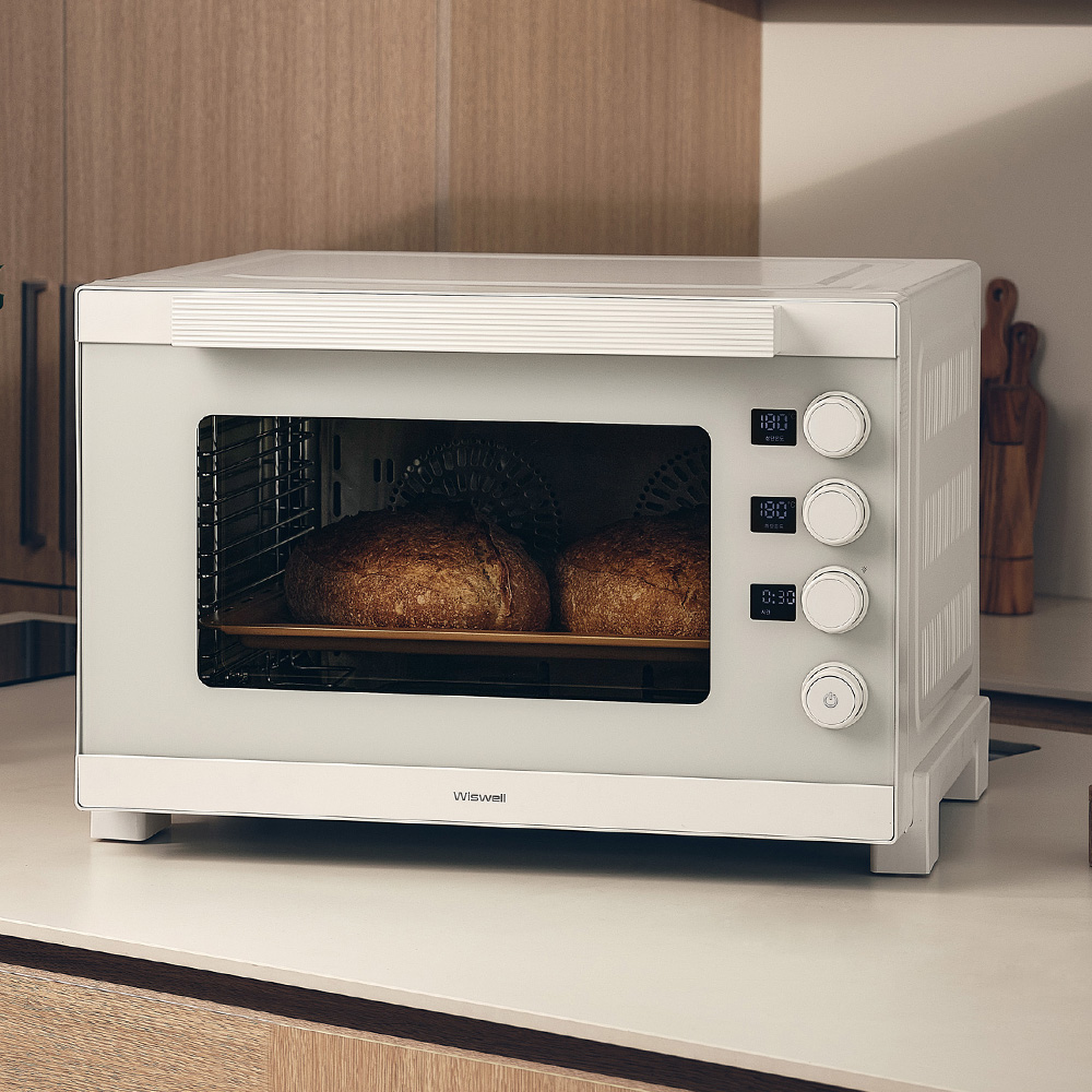 위즈웰 스텐 루미2 오븐 70L 홈베이킹 전기 컨벡션 가정용 제과 제빵 최대 250도 GL-80S 상세 이미지 5