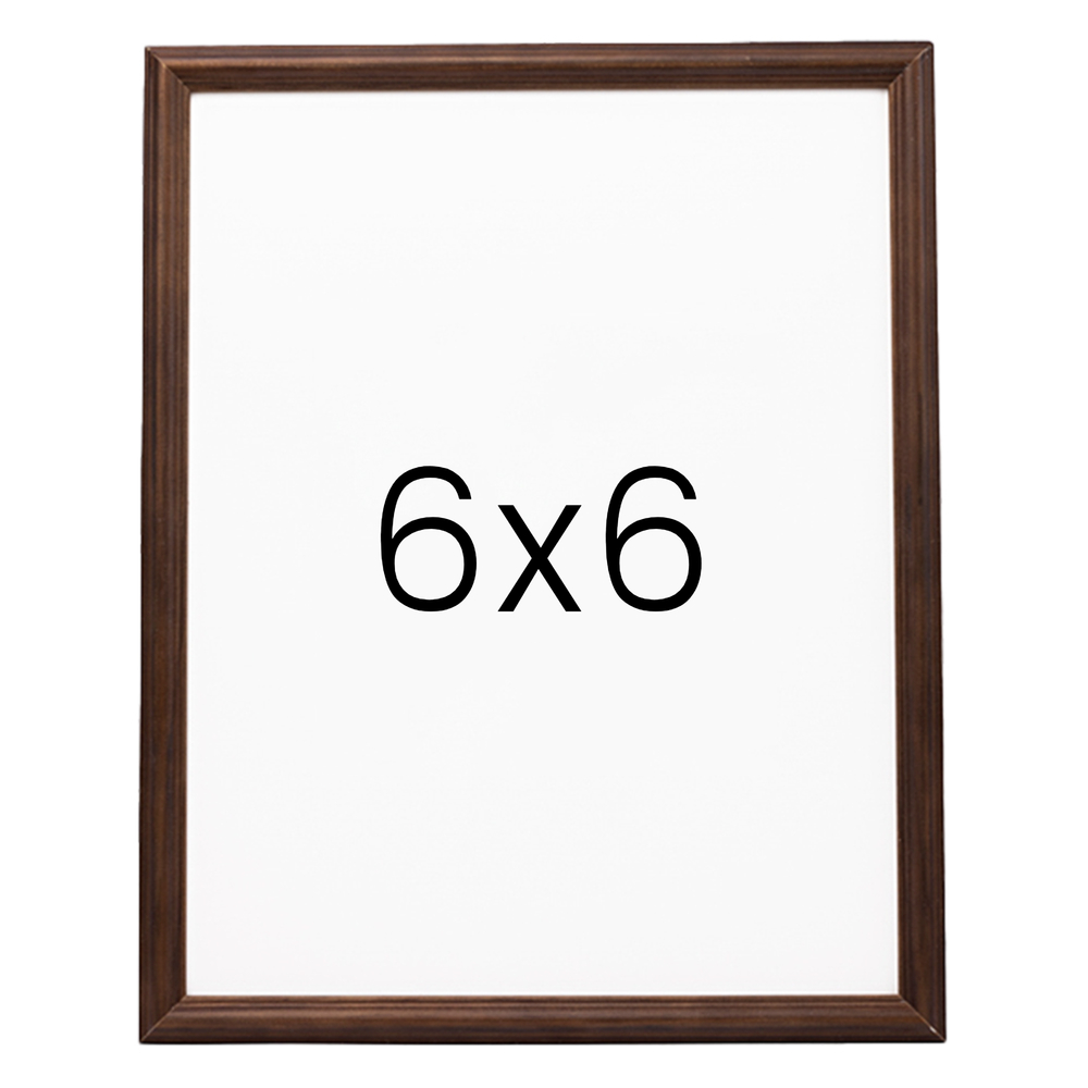 앤티크 라인 나무액자 사진액자 웨딩 포토테이블 사진인화 탁상 6x6 152x152mm, 진밤 - 상품 이미지