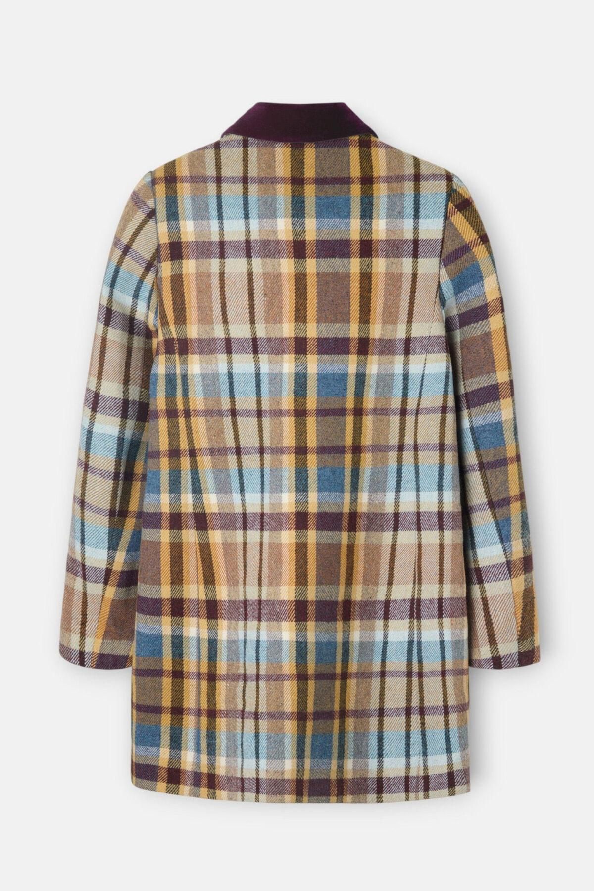 실본 멀티컬러 체크 테크니컬 더블 코트 6432651 ESTAMPADO MARRON - 상세 이미지 2
