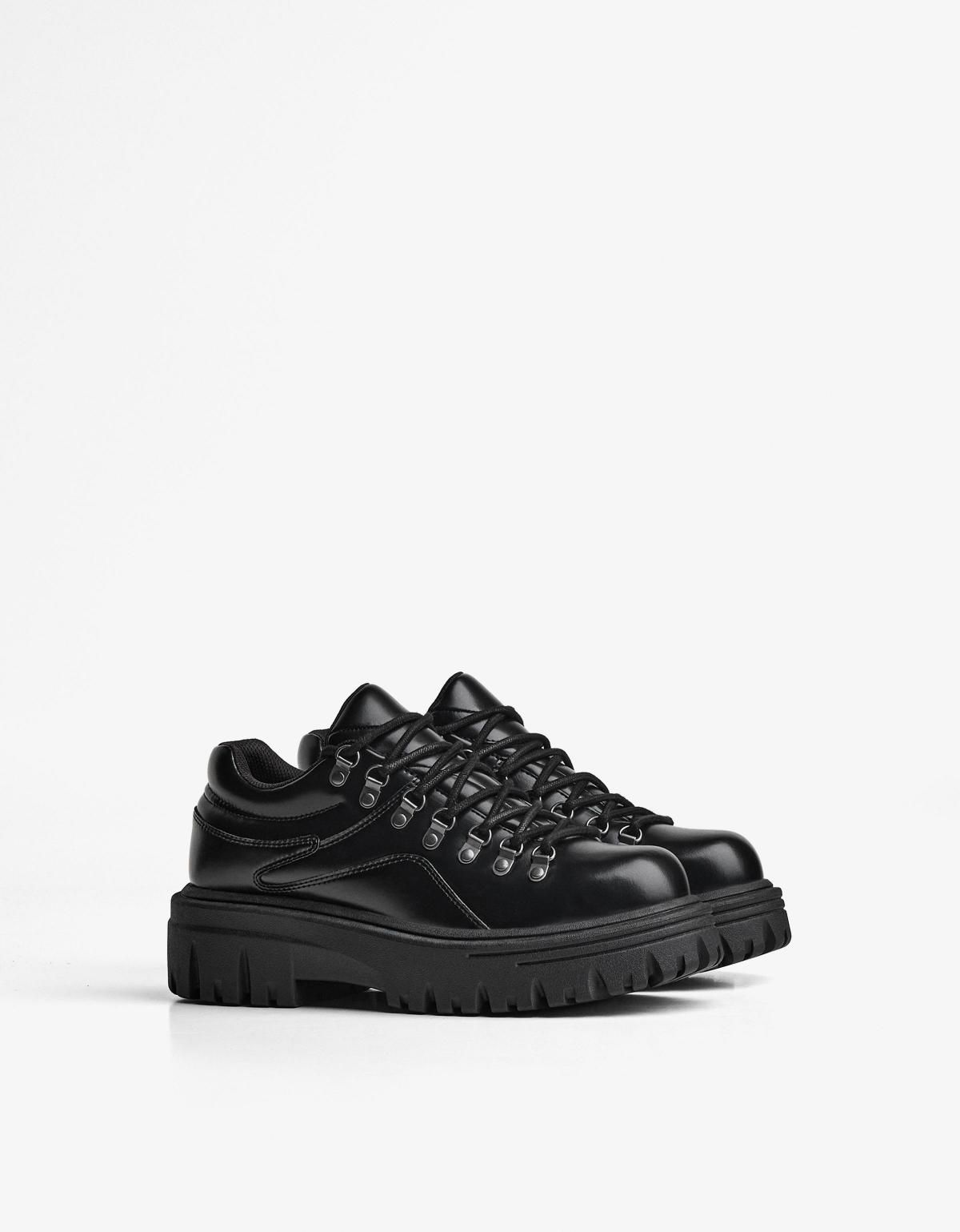 버쉬카 청키 메탈 디테일 레이스업 슈즈 2602/764 BLACK - 상세 이미지 5
