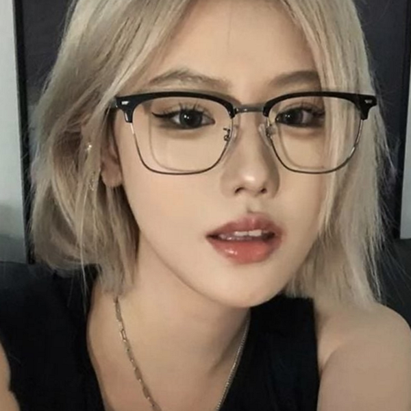 데일리 블루라이트 차단 안경 하금테 반뿔테 안경 컴퓨터 - 상품 이미지