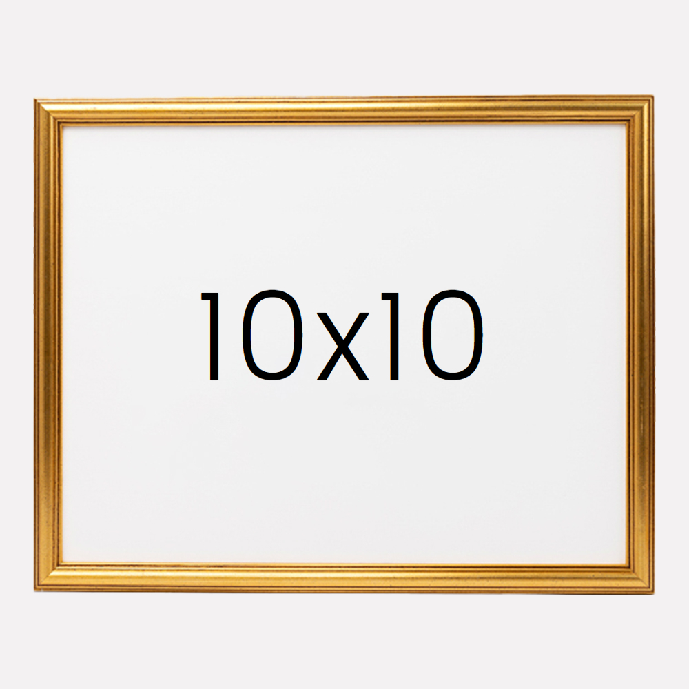 앤디크라인 원목액자 웨딩액자 그림 포스터 프레임 인테리어 10x10 254x254mm, 골드 - 메인 이미지