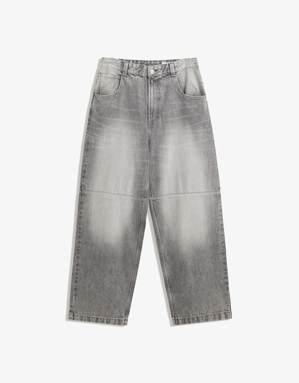 버쉬카 스트리트 와이드핏 배기 데님 팬츠 5353/352 GREY - 상세 이미지 2