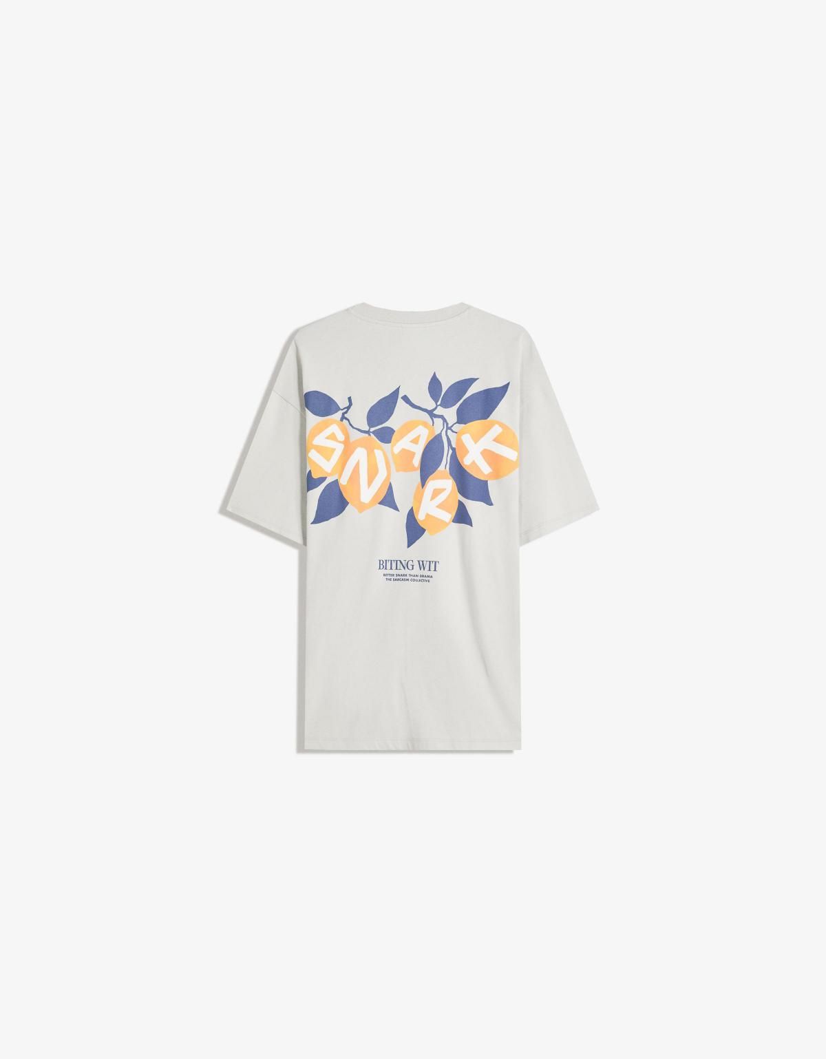 버쉬카 프린트 캐주얼 반팔 티셔츠 8049/696 LIGHT BLUE - 상세 이미지 2