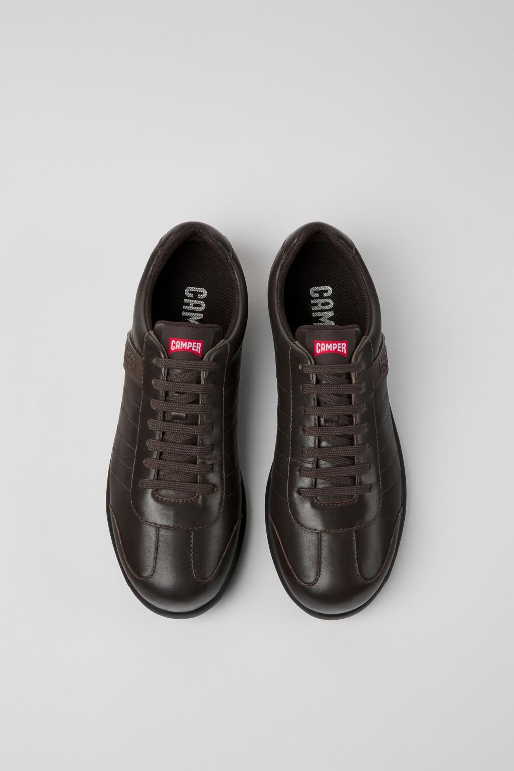 캠퍼 다크 브라운 레더 스니커즈 Pelotas XLite 18304-025 BROWN - 상세 이미지 4