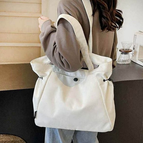 데일리 여성 숄더백 캐주얼 빅사이즈 숄더백 옥스포드 블랙 - 상품 이미지
