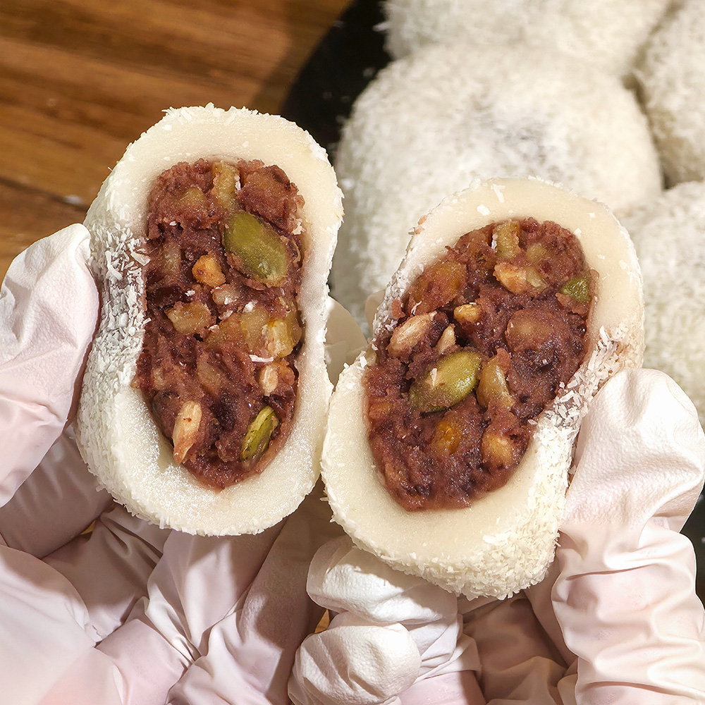 명가삼대떡집 코코넛 눈꽃 콩달떡 찹쌀떡 대왕모찌 개별포장 견과류 떡 이미지 3