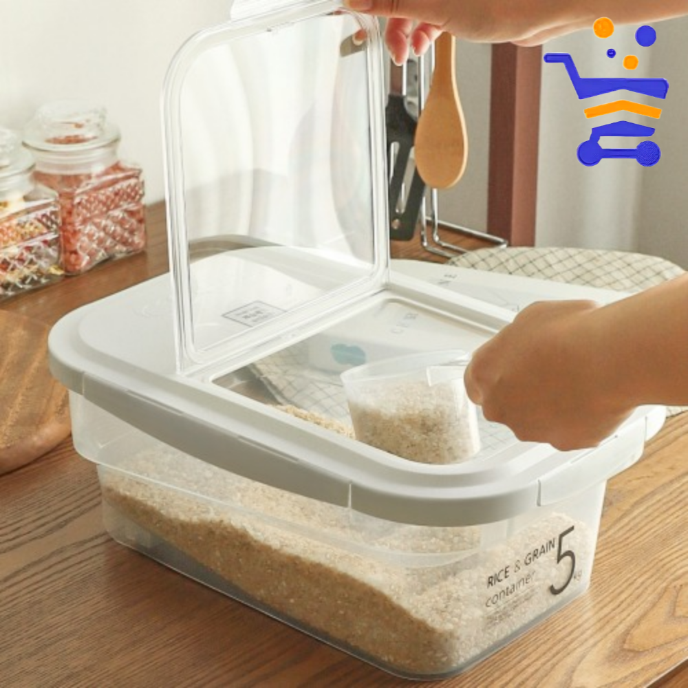 파스텔톤 튼튼한 쌀통 쌀보관함 5kg - 상품 이미지