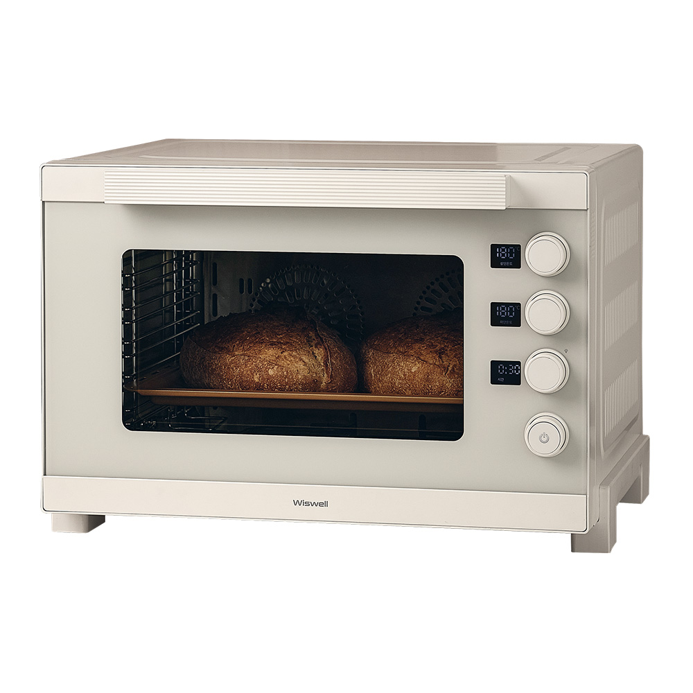 위즈웰 스텐 루미2 오븐 70L 홈베이킹 전기 컨벡션 가정용 제과 제빵 최대 250도 GL-80S 대표 이미지