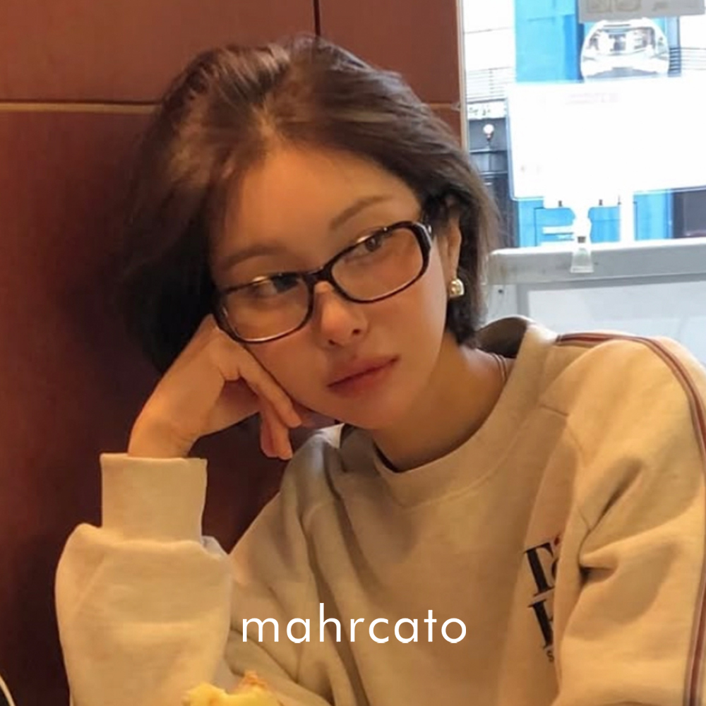 마르카토 피오나 fiona c001 블랙 뿔테 사각 긱시크 안경테 - 상세 이미지 4