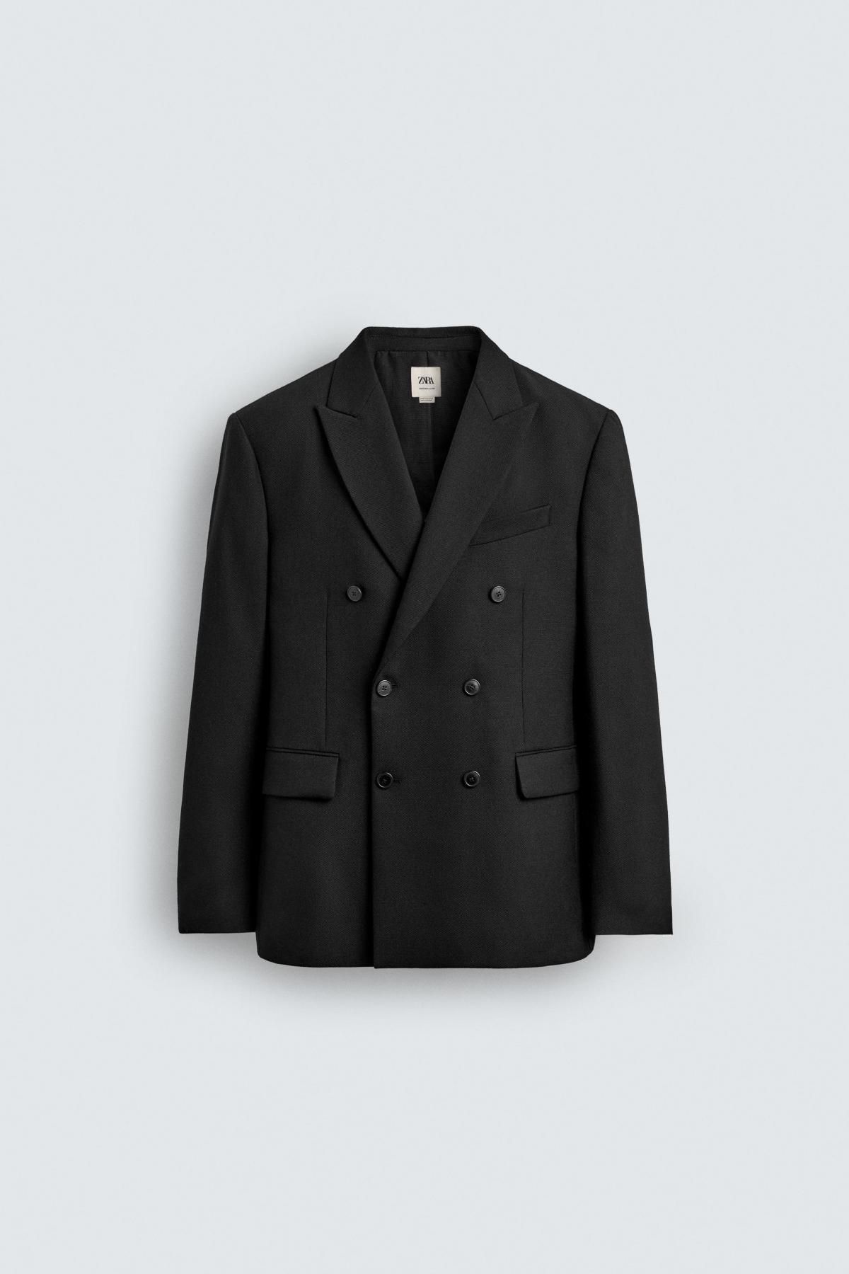 자라 울 블렌드 더블브레스트 수트 블레이저 6997/912 BLACK - 상품 이미지