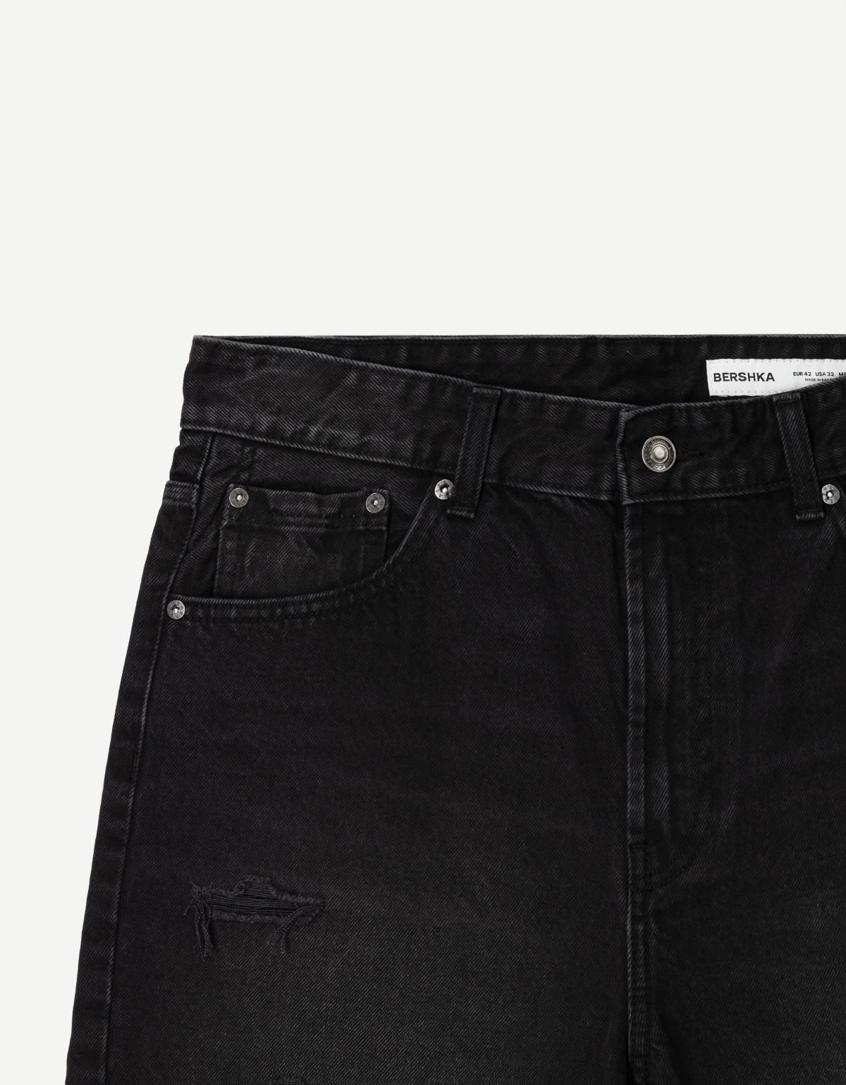 버쉬카 디스트로이드 데님 버뮤다 쇼츠 3335/352 BLACK - 상세 이미지 3