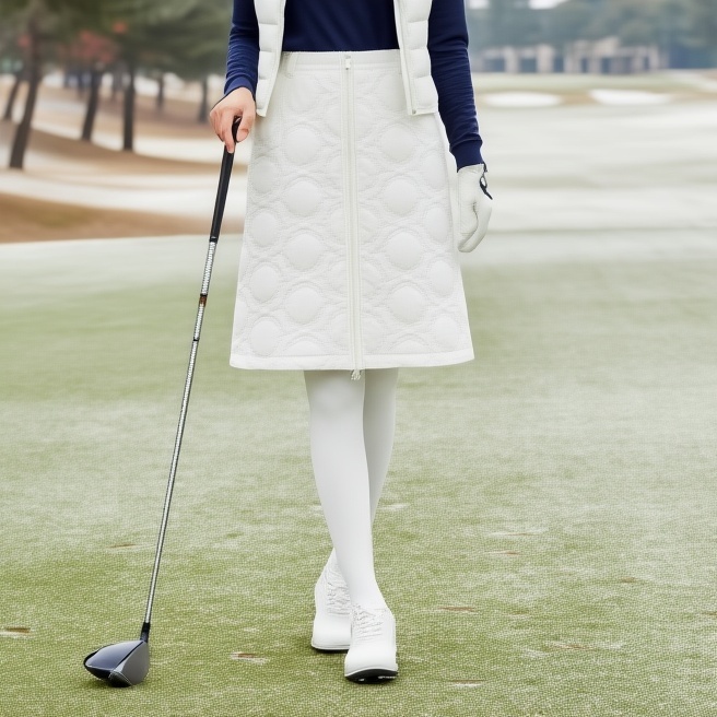[무료반품] PING 핑골프 여성 겨울 퀼팅 방풍 골프웨어 큐롯 치마 롱기장 스커트 롱, 아이러니, 64 - 상품 이미지
