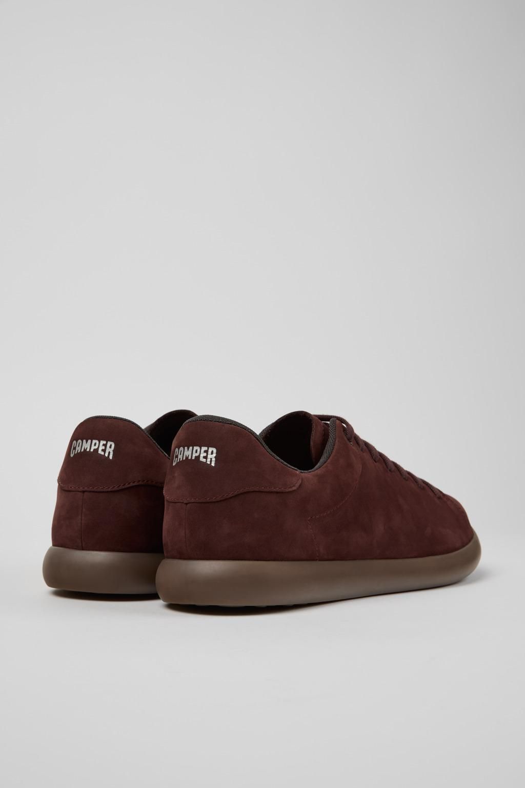 캠퍼 버건디 누벅 베이직 스니커즈 Pelotas Soller K101003-007 BURGUNDY - 상세 이미지 3
