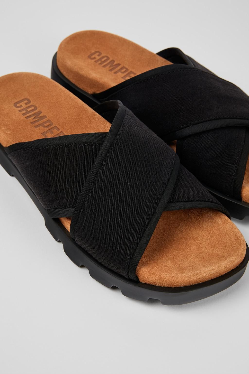 캠퍼 블랙 슬라이드 남성 샌들 Brutus K100958-001 BLACK - 상세 이미지 2
