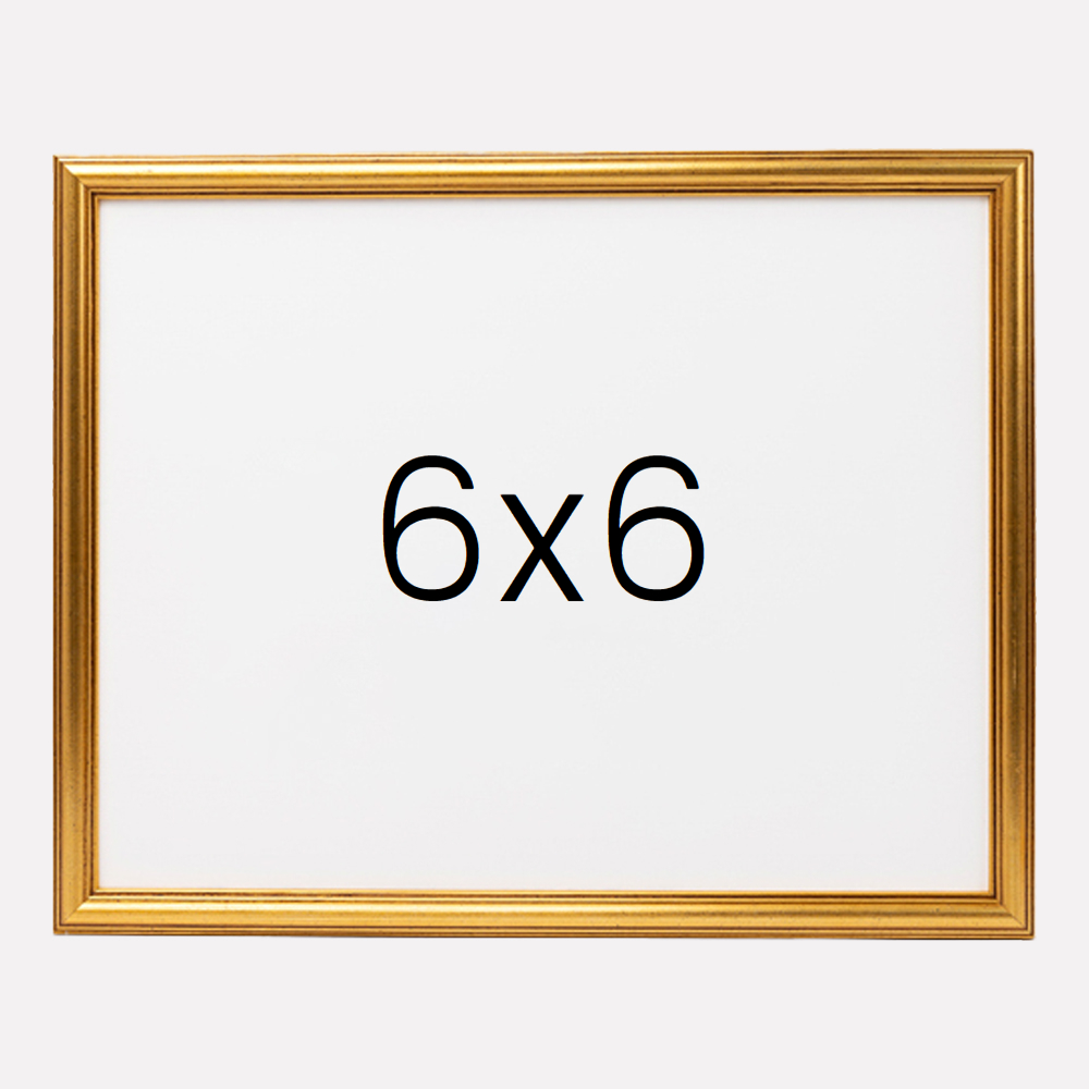 앤티크 라인 나무액자 사진액자 웨딩 포토테이블 사진인화 탁상 6x6 152x152mm, 골드 - 상품 이미지