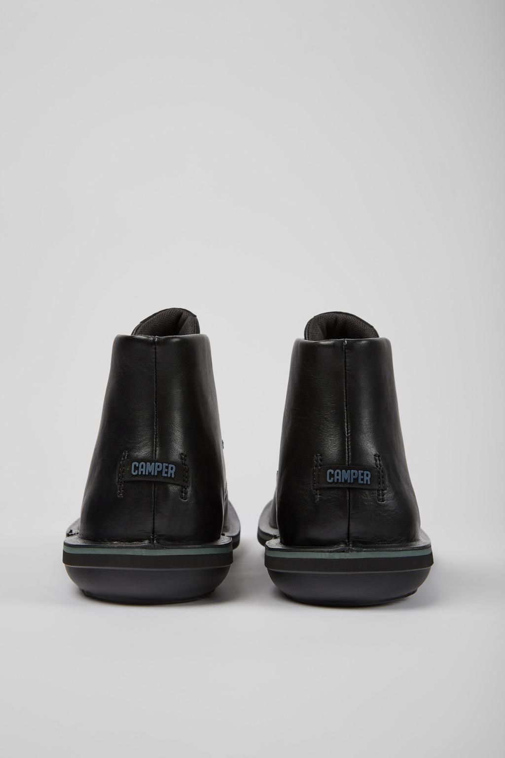 캠퍼 프리미엄 블랙 레더 남성 앵클부츠 Beetle 36530-058 BLACK - 상세 이미지 3